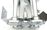 Train Air Horn 155 Decibels 4 Trumpet Chrome 120 PSI Max UP#46130