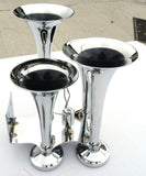 Train Air Horn 155 Decibels 4 Trumpet Chrome 120 PSI Max UP#46130