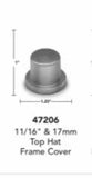Nut Cover 11/16" & 17mm Flat Top Hat Chrome Plastic 1" Tall HTS#47206 Set of 10