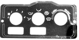 A/C heater control plate 2 switch 3 knob stainless metal for Peterbilt 1995-05