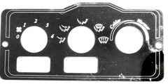 A/C heater control plate 2 switch 3 knob stainless metal for Peterbilt 1995-05