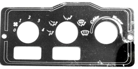 A/C heater control plate 2 switch 3 knob stainless metal for Peterbilt 1995-05