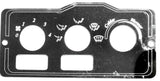 A/C heater control plate 2 switch 3 knob stainless metal for Peterbilt 1995-05