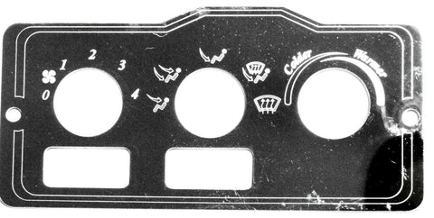 A/C heater control plate 2 switch 3 knob stainless metal for Peterbilt 1995-05