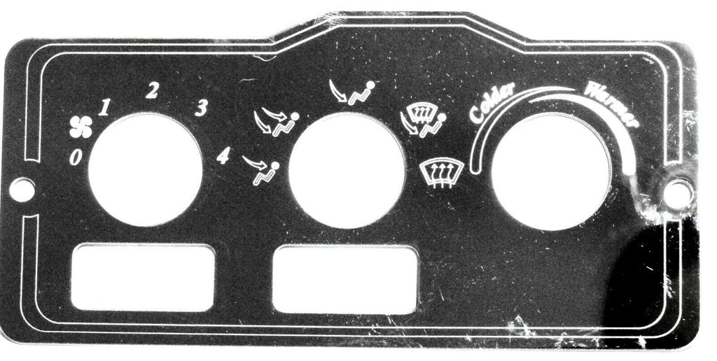 A/C heater control plate 2 switch 3 knob stainless metal for Peterbilt 1995-05