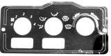 A/C heater control plate 2 switch 3 knob stainless metal for Peterbilt 1995-05