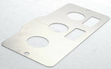 A/C heater control plate 2 switch 3 knob stainless metal for Peterbilt 1995-05