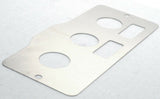 A/C heater control plate 2 switch 3 knob stainless metal for Peterbilt 1995-05