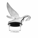 Hood Ornament Pull Swan 1940's Retro Style Matte Black 2 Hole 6 7/8" Tall #48008