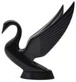 Hood Ornament Swan Bugler Matte Black Power Coated for Flat Hood Pull GG#48009