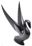 Hood Ornament Swan Bugler Matte Black Power Coated for Flat Hood Pull GG#48009