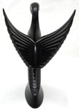 Hood Ornament Swan Bugler Matte Black Power Coated for Flat Hood Pull GG#48009