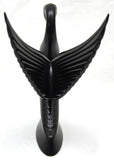 Hood Ornament Swan Bugler Matte Black Power Coated for Flat Hood Pull GG#48009