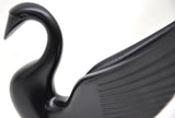 Hood Ornament Swan Bugler Matte Black Power Coated for Flat Hood Pull GG#48009