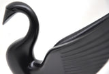 Hood Ornament Swan Bugler Matte Black Power Coated for Flat Hood Pull GG#48009