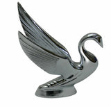 Hood Ornament Swan Bugler Chrome Flat Surface 2 Hole Mount 7 1/8" Tall GG#48010