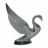 Hood Ornament Swan Bugler Chrome Flat Surface 2 Hole Mount 7 1/8" Tall GG#48010