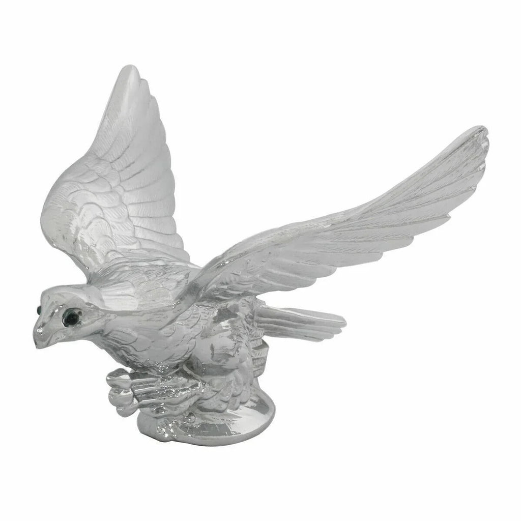GG Flying Eagle Small Hood Ornament Chrome Die Cast 2 Hole Mount 6"x"X4" #48022