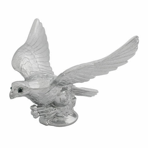 GG Flying Eagle Small Hood Ornament Chrome Die Cast 2 Hole Mount 6"x"X4" #48022