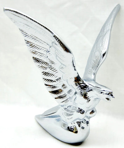 Chrome American Eagle Hood Ornament 3.5"x4.5"x5" Universal Semi Truck GG#48030