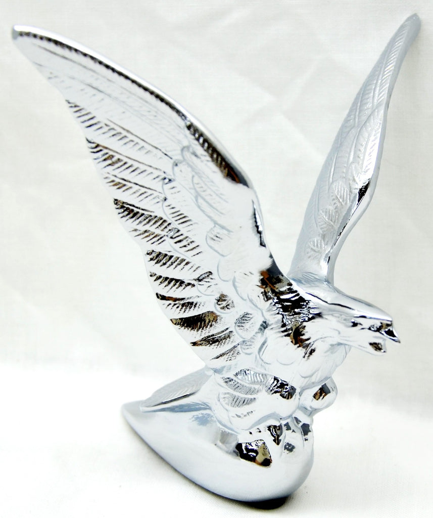 Chrome American Eagle Hood Ornament 3.5"x4.5"x5" Universal Semi Truck GG#48030