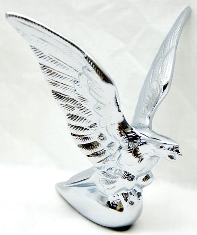 Chrome American Eagle Hood Ornament 3.5"x4.5"x5" Universal Semi Truck GG#48030