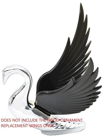 GG Windrider Hood Ornament Pull Replacement Wings Plastic Black #48044 Pair