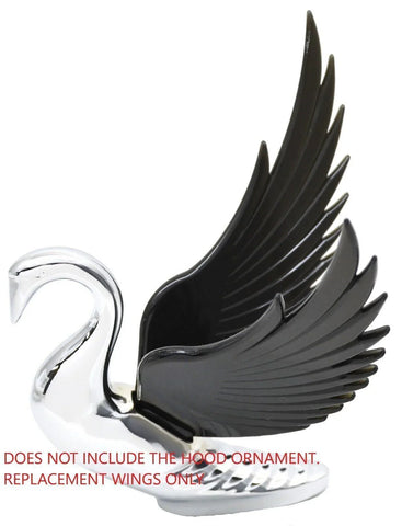 GG Windrider Hood Ornament Pull Replacement Wings Plastic Black #48044 Pair