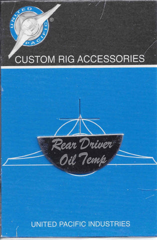 UP Gauge Emblem for Peterbilt Rear Driver Temperature Stainless Etched #48048