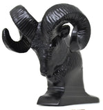 Hood Ornament Rams Head Matte Black Power Coated for Flat Hood Pull 3.5"GG#48050