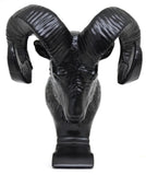 Hood Ornament Rams Head Matte Black Power Coated for Flat Hood Pull 3.5"GG#48050