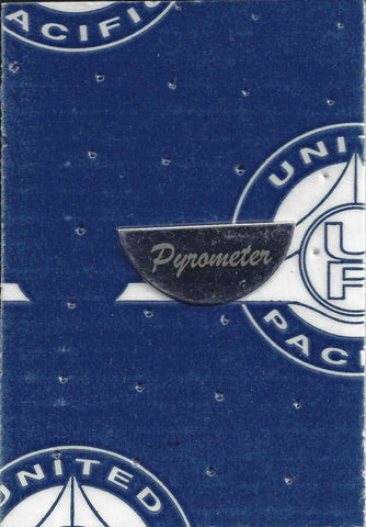 UP Gauge Emblem for Peterbilt Pyro Pyrometer Small Stainless Steel Etched #48054