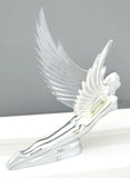 Lighted Hood Ornament Flying Goddess Windrider Clear Wings Chrome GG#48056