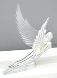 Lighted Hood Ornament Flying Goddess Windrider Clear Wings Chrome GG#48056
