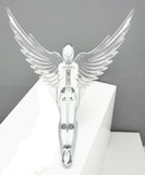 Lighted Hood Ornament Flying Goddess Windrider Clear Wings Chrome GG#48056