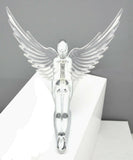Lighted Hood Ornament Flying Goddess Windrider Clear Wings Chrome GG#48056