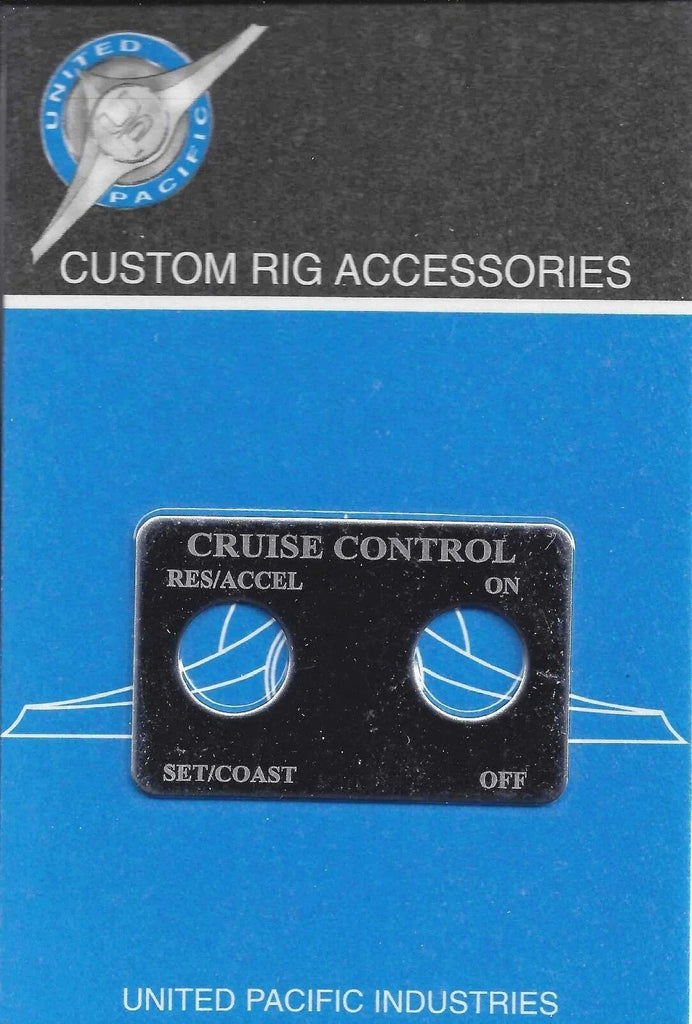 Switch Plate for Freightliner Cruise Control 2 Hole Stainless Etched UP#48060