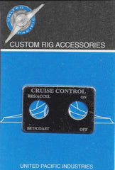 Switch Plate for Freightliner Cruise Control 2 Hole Stainless Etched UP#48060