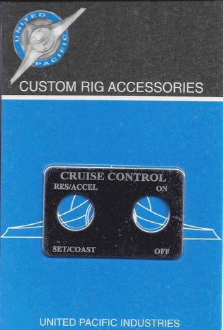 Switch Plate for Freightliner Cruise Control 2 Hole Stainless Etched UP#48060
