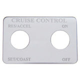 Switch Plate for Freightliner Cruise Control 2 Hole Stainless Etched UP#48060