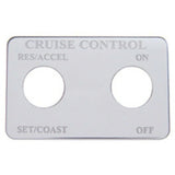 Switch Plate for Freightliner Cruise Control 2 Hole Stainless Etched UP#48060