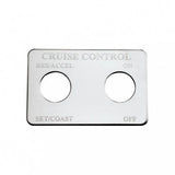 Switch Plate for Freightliner Cruise Control 2 Hole Stainless Etched UP#48060