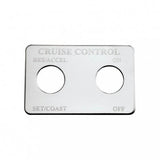 Switch Plate for Freightliner Cruise Control 2 Hole Stainless Etched UP#48060