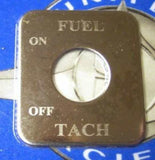 UP Switch Plate for Freightliner Fuel Tach Stainless Steel Etched Letters #48068