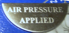 UP Gauge Emblem for Freightliner Air Pressure Applied Stainless Etched #48085