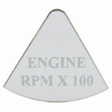 UP Gauge Emblem for Freightliner Engine RPM x 100 Stainless Steel Etched #48089