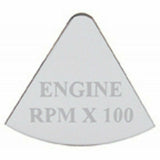 UP Gauge Emblem for Freightliner Engine RPM x 100 Stainless Steel Etched #48089