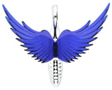 Lighted Hood Ornament Swan Bugler WindRider Blue Wings Chrome 7.5" GG#48097