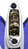 Lighted Hood Ornament Swan Bugler WindRider Blue Wings Chrome 7.5" GG#48097