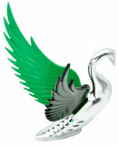 Lighted Hood Ornament Swan Bugler Windrider Green Wings Chrome 7.5" GG#48098